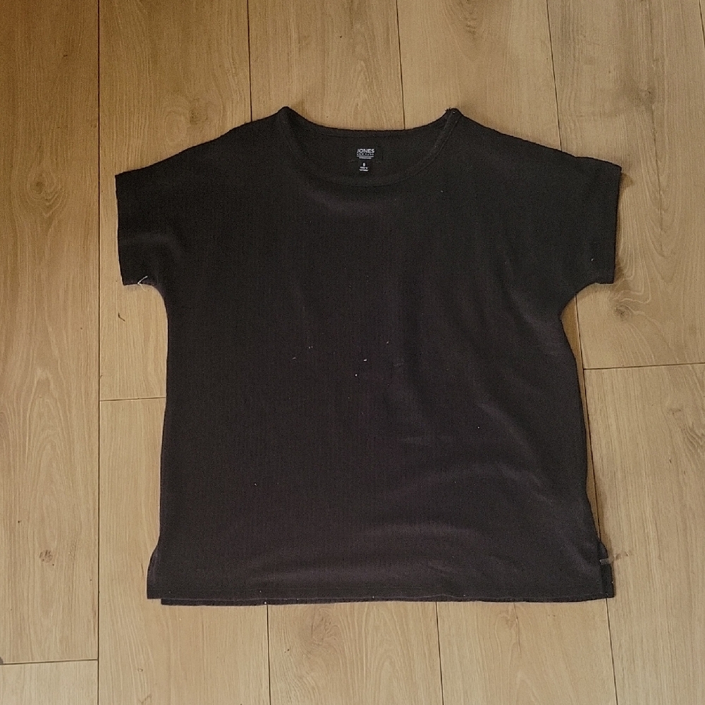 Jones New York Charcoal Short Sleeve Tee
